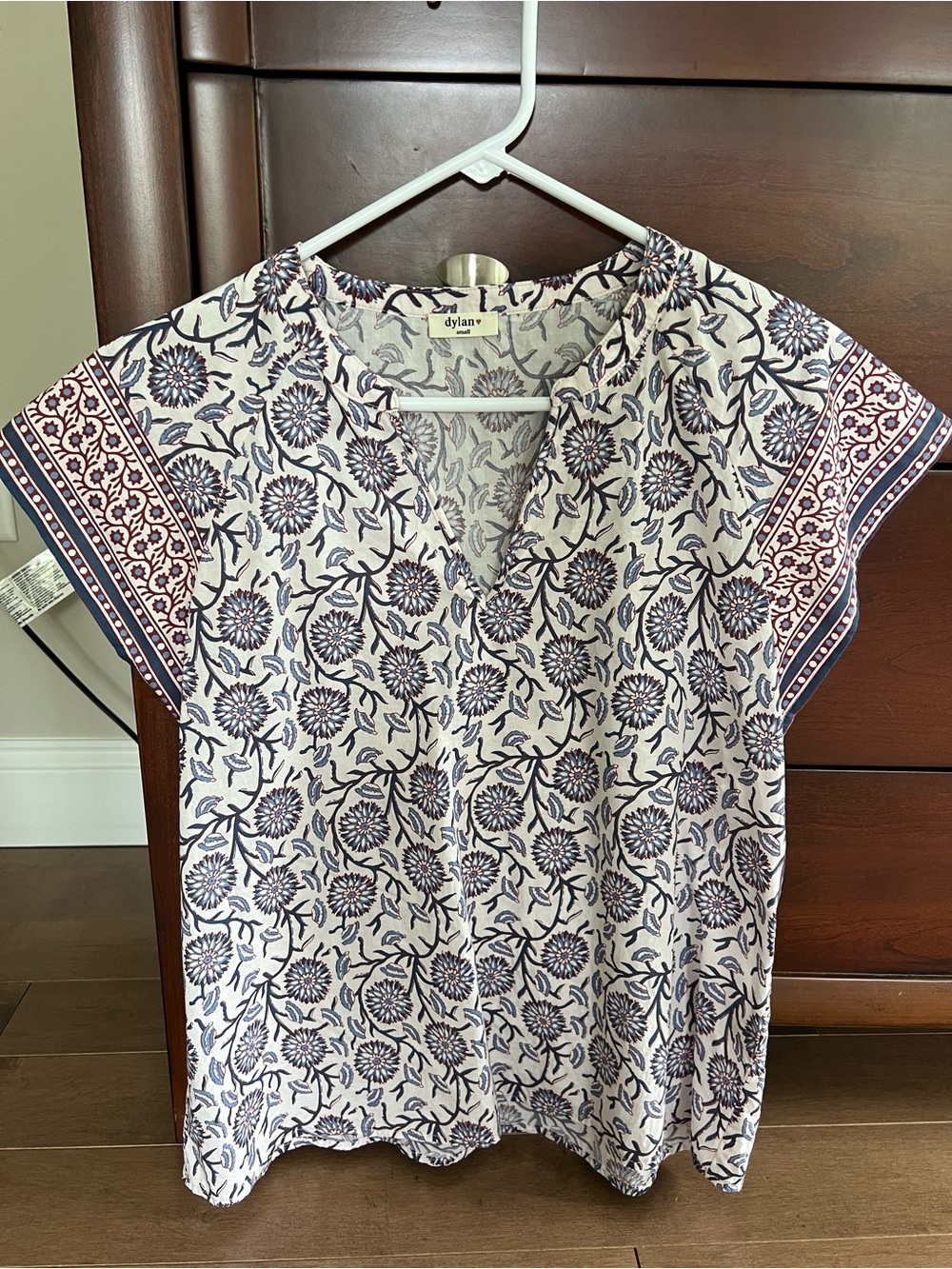 Dylan - Women's V-Neck Short Sleeve Blouse/Top